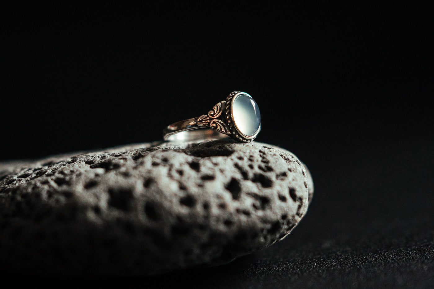 Aqua-Agate-Sterlingsilberring