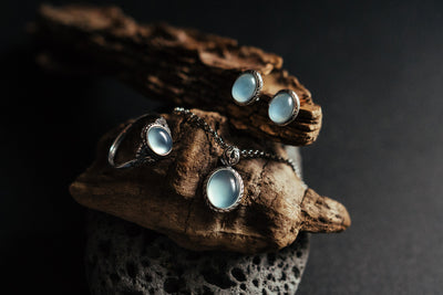 Aqua-Agate-Sterlingsilberring