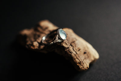 Aqua-Agate-Sterlingsilberring